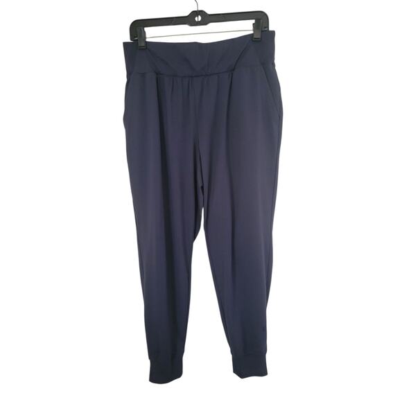 L.L. Bean Women's VentureSoft Knit Relaxed Joggers Women's Size Medium Navy Blue - Picture 1 of 12
